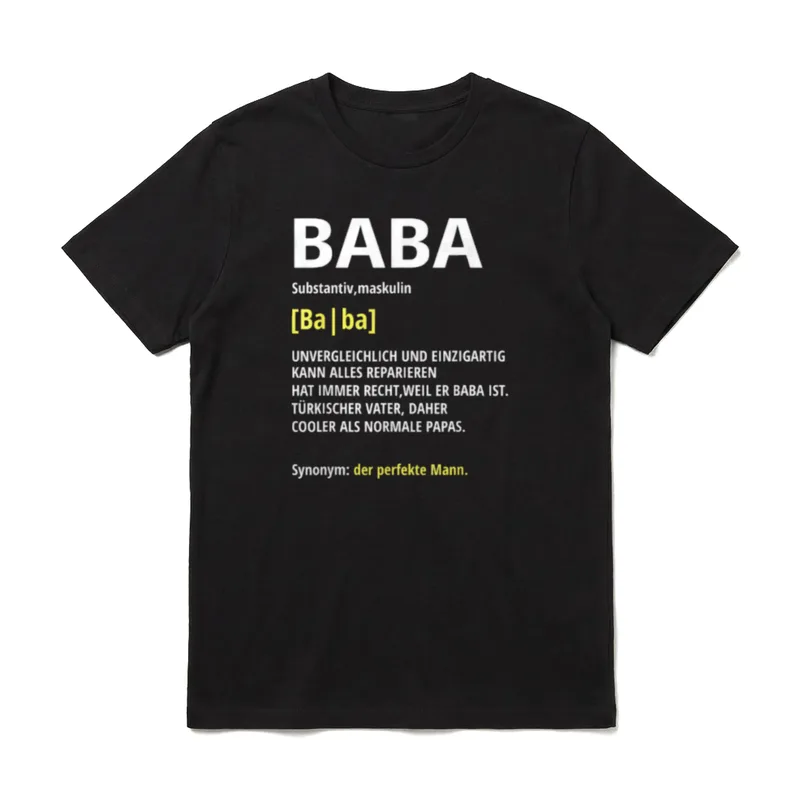 Baba Definition Türkischer Vater T-Shirt – Klassisches T-Shirt in Schwarz