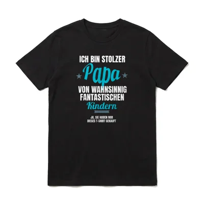 Ich Bin Stolzer Papa T-Shirt – Klassisches T-Shirt in Schwarz