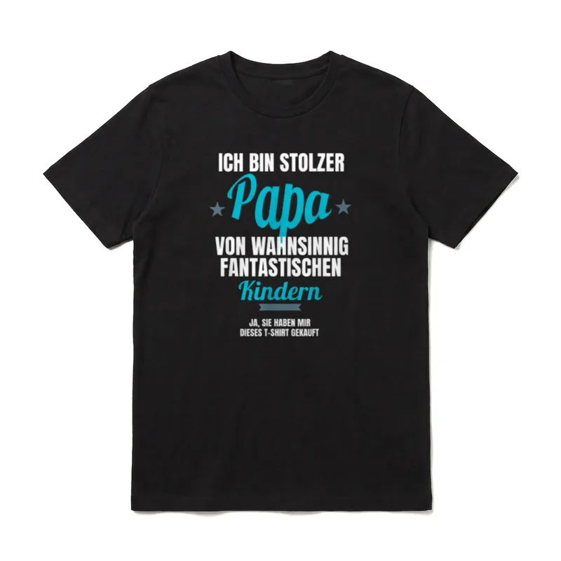 Ich Bin Stolzer Papa T-Shirt – Klassisches T-Shirt in Schwarz