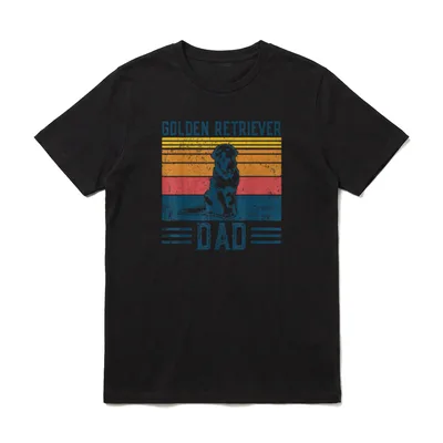 Hund Golden Dad Vintage T-Shirt – Klassisches T-Shirt in Schwarz