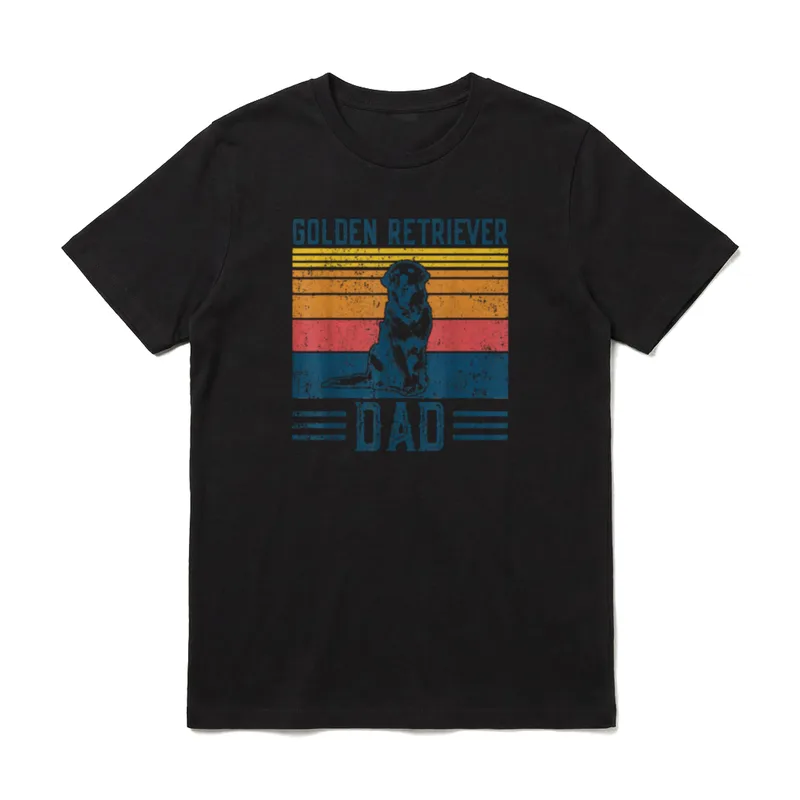 Hund Golden Dad Vintage T-Shirt – Klassisches T-Shirt in Schwarz