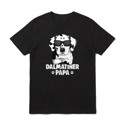Dalmatiner Papa Hunde Herrchen T-Shirt – Klassisches T-Shirt in Schwarz