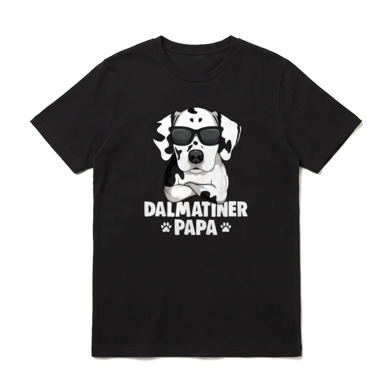 Dalmatiner Papa Hunde Herrchen T-Shirt – Klassisches T-Shirt in Schwarz