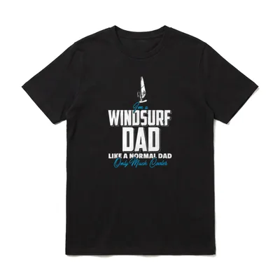 Windsurf Dad Vater Surfen T-Shirt – Klassisches T-Shirt in Schwarz