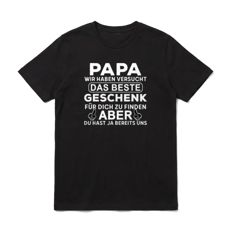 Papa wir haben versucht T-Shirt – Klassisches T-Shirt in Schwarz