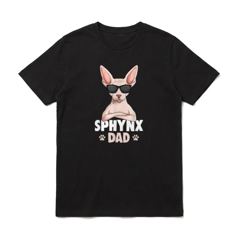 Sphynx Dad Papa Sphinx T-Shirt – Klassisches T-Shirt in Schwarz
