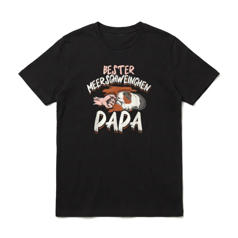 Bester Meerschweinchen Papa Meersau T-Shirt – Klassisches T-Shirt in Schwarz
