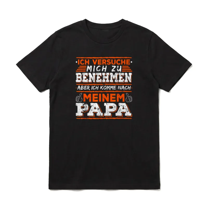 Ich Komme Nach Meinem T-Shirt – Klassisches T-Shirt in Schwarz