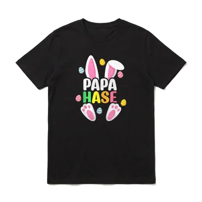 Papa Hase Ostern Osterhasen Familie T-Shirt – Klassisches T-Shirt in Schwarz
