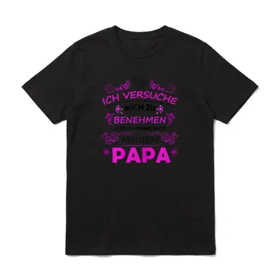 Ich versuche mich ja T-Shirt – Klassisches T-Shirt in Schwarz