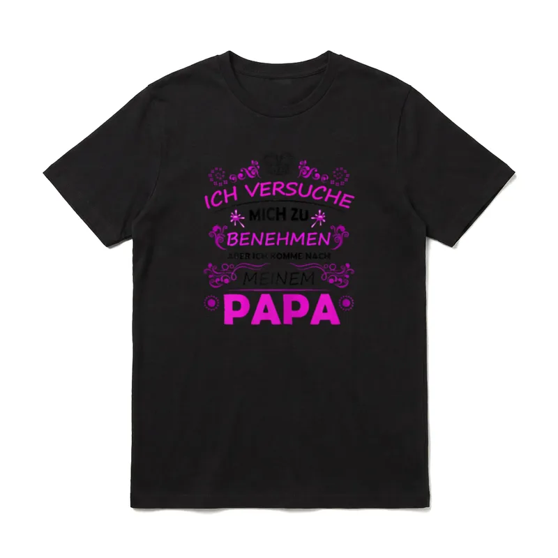 Ich versuche mich ja T-Shirt – Klassisches T-Shirt in Schwarz