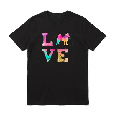Bunte Shiba Inu Hund T-Shirt – Klassisches T-Shirt in Schwarz