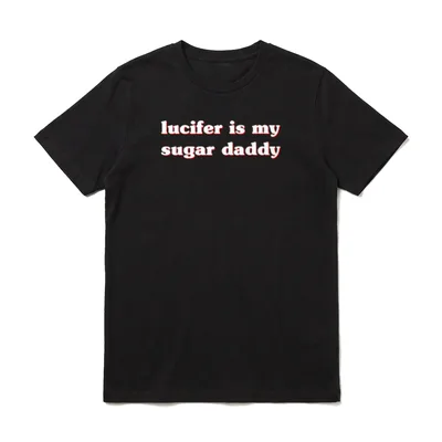 Lucifer Sugar Daddy Lustiges T-Shirt – Klassisches T-Shirt in Schwarz