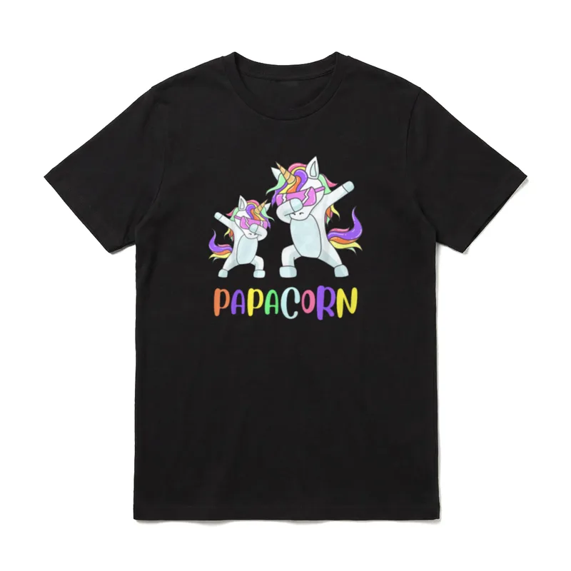 Papa Einhorn Dabbing Papacorn T-Shirt – Klassisches T-Shirt in Schwarz