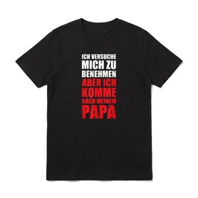 Ich Versuche Mich T-Shirt – Klassisches T-Shirt in Schwarz