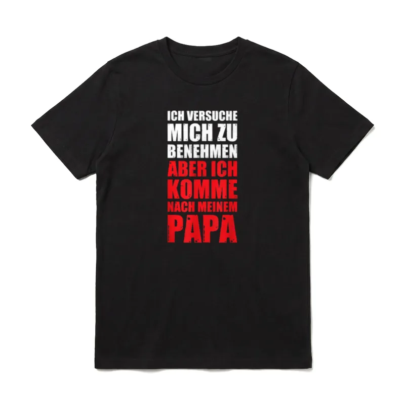 Ich Versuche Mich T-Shirt – Klassisches T-Shirt in Schwarz