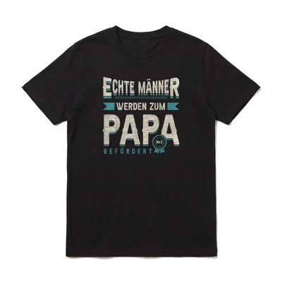 Für Papa zur Geburt T-Shirt – Klassisches T-Shirt in Schwarz
