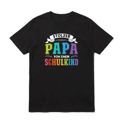 stolzer Papa T-Shirt – Klassisches T-Shirt in Schwarz