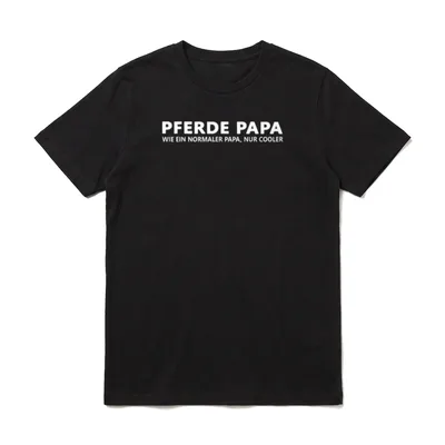 Pferde Papa Wie T-Shirt – Klassisches T-Shirt in Schwarz