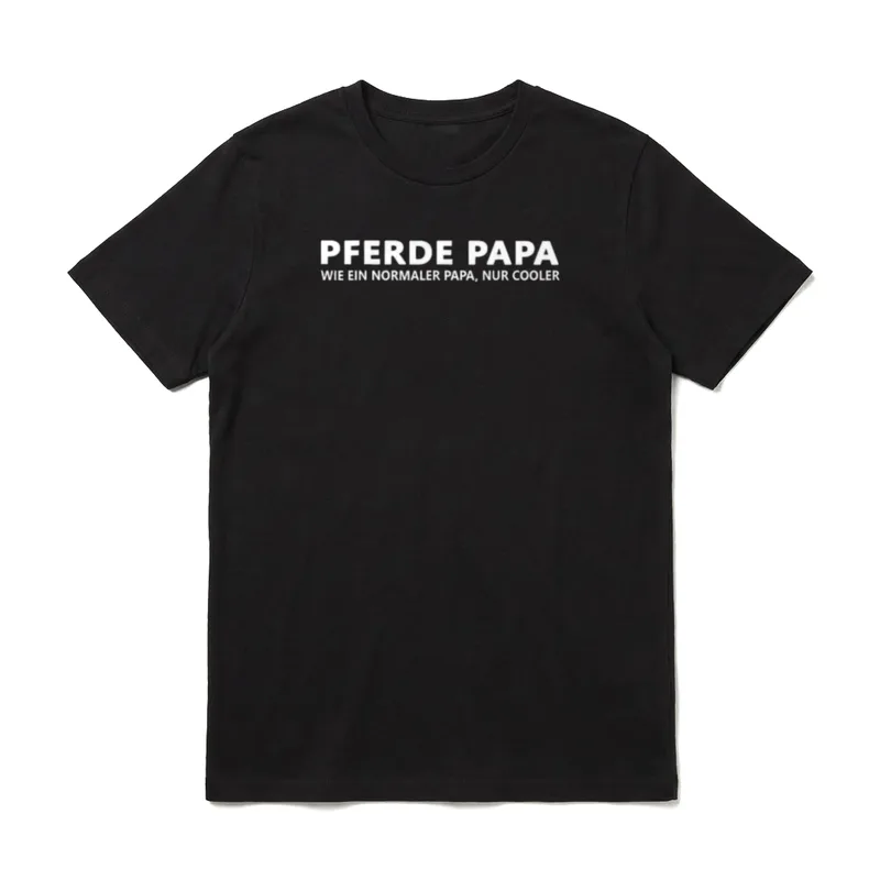 Pferde Papa Wie T-Shirt – Klassisches T-Shirt in Schwarz