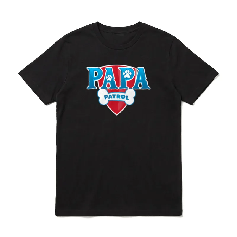 Papa Patrol T-Shirt – Klassisches T-Shirt in Schwarz