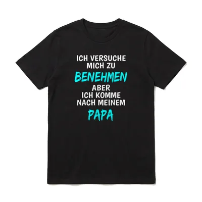 Ich Versuche Mich T-Shirt – Klassisches T-Shirt in Schwarz