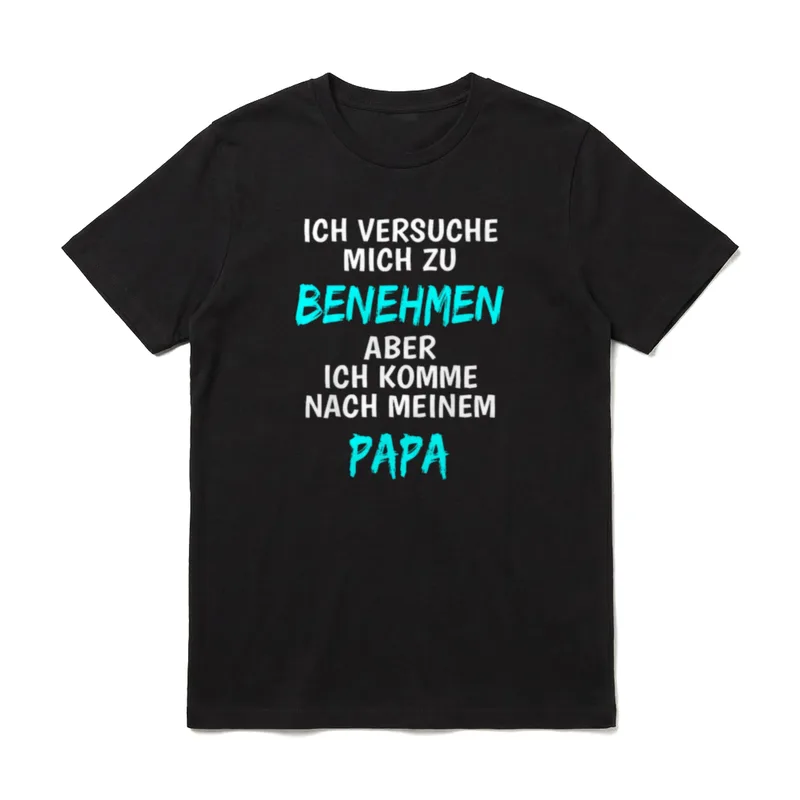 Ich Versuche Mich T-Shirt – Klassisches T-Shirt in Schwarz