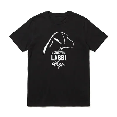 Stolzer Labbi Papa Labrador T-Shirt – Klassisches T-Shirt in Schwarz