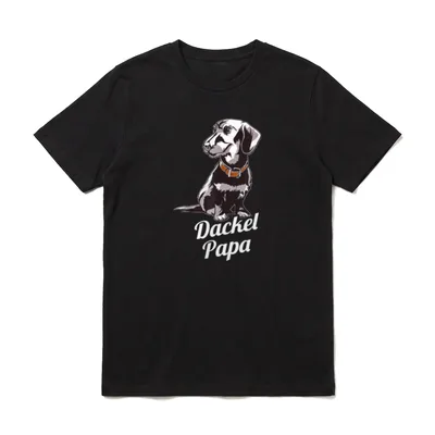 Dackel Hund Dackel Papa Papa Sprüche & Geschenke T-Shirt – Klassisches T-Shirt in Schwarz