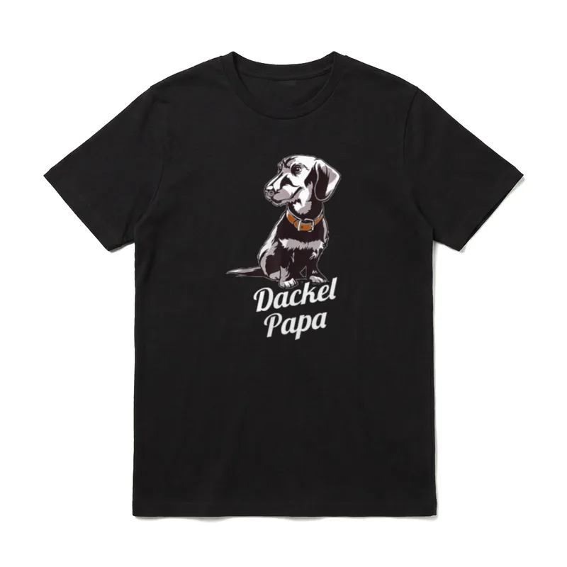 Dackel Hund Dackel Papa Papa Sprüche & Geschenke T-Shirt – Klassisches T-Shirt in Schwarz