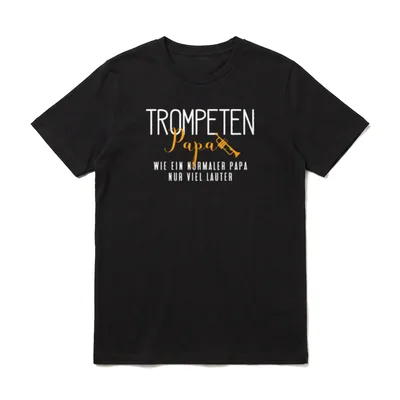 Cooler Trompeten Papa Lustiges T-Shirt – Klassisches T-Shirt in Schwarz