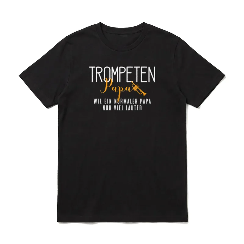 Cooler Trompeten Papa Lustiges T-Shirt – Klassisches T-Shirt in Schwarz
