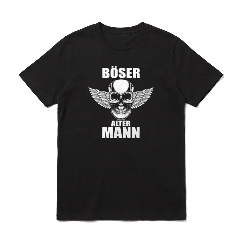 Böser Alter Mann Lustiger Totenkopf T-Shirt – Klassisches T-Shirt in Schwarz