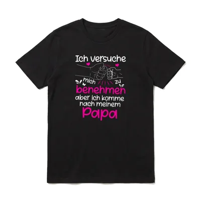 Ich versuche mich T-Shirt – Klassisches T-Shirt in Schwarz