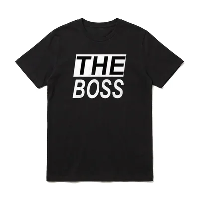 The real Boss Partnershirt Vater T-Shirt – Klassisches T-Shirt in Schwarz