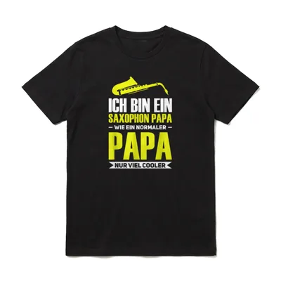 Ich bin ein Saxophon T-Shirt – Klassisches T-Shirt in Schwarz