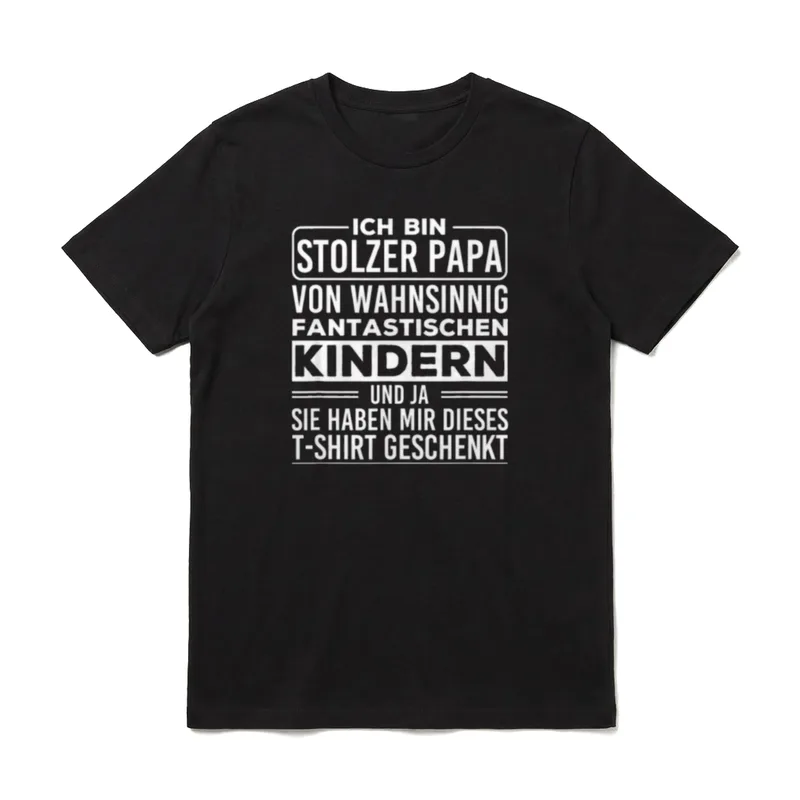 Ich bin stolzer Papa T-Shirt – Klassisches T-Shirt in Schwarz