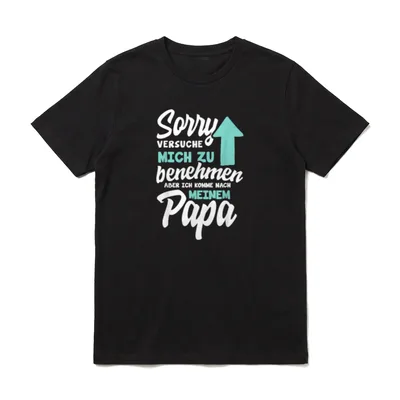 Sorry Ich versuche mich T-Shirt – Klassisches T-Shirt in Schwarz