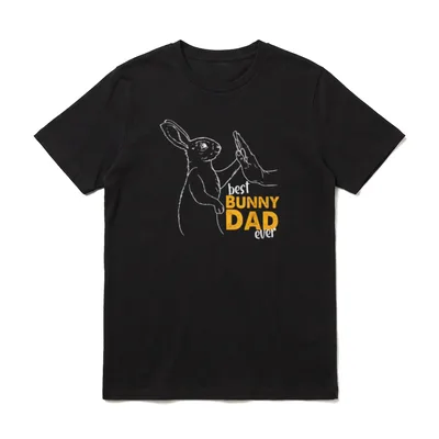 Best Bunny Dad Ever Papa Sprüche & Geschenke T-Shirt – Klassisches T-Shirt in Schwarz