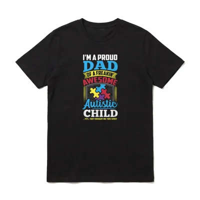 Autismus Awareness Stolz Vater T-Shirt – Klassisches T-Shirt in Schwarz