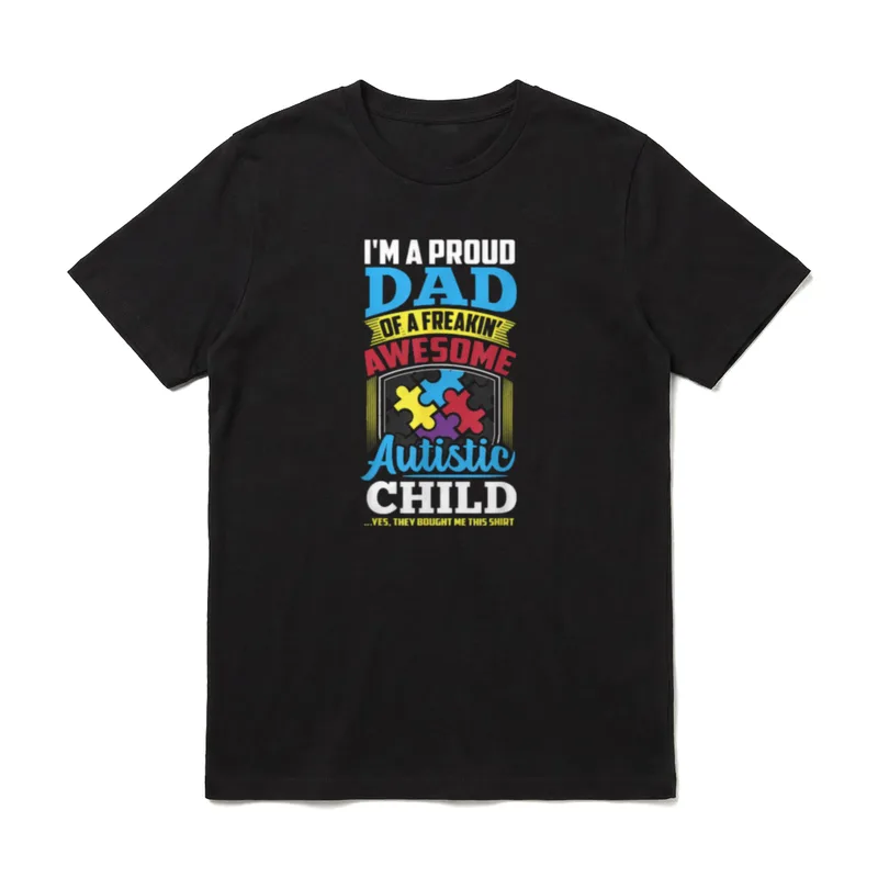 Autismus Awareness Stolz Vater T-Shirt – Klassisches T-Shirt in Schwarz