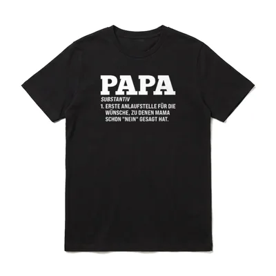 Papa Anlaufstelle T-Shirt – Klassisches T-Shirt in Schwarz