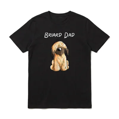 Briard Dad Hundemotiv I T-Shirt – Klassisches T-Shirt in Schwarz