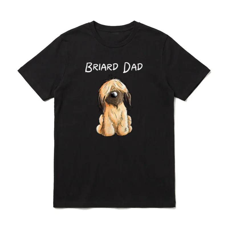 Briard Dad Hundemotiv I T-Shirt – Klassisches T-Shirt in Schwarz