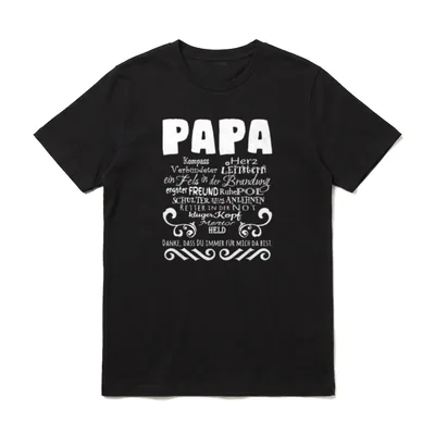 Papa danke dass du T-Shirt – Klassisches T-Shirt in Schwarz