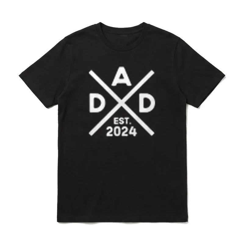 Dad Est. 2024 Saltire T-Shirt – Klassisches T-Shirt in Schwarz