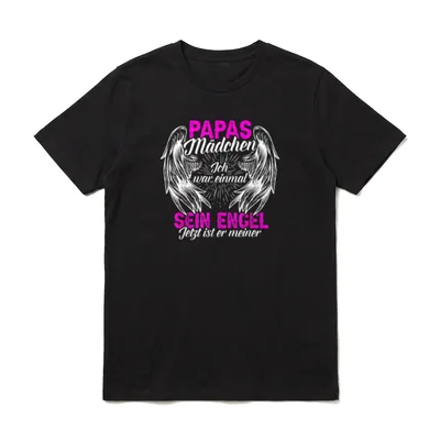 Papas Mädchen ich war Papa Sprüche & Geschenke T-Shirt – Klassisches T-Shirt in Schwarz