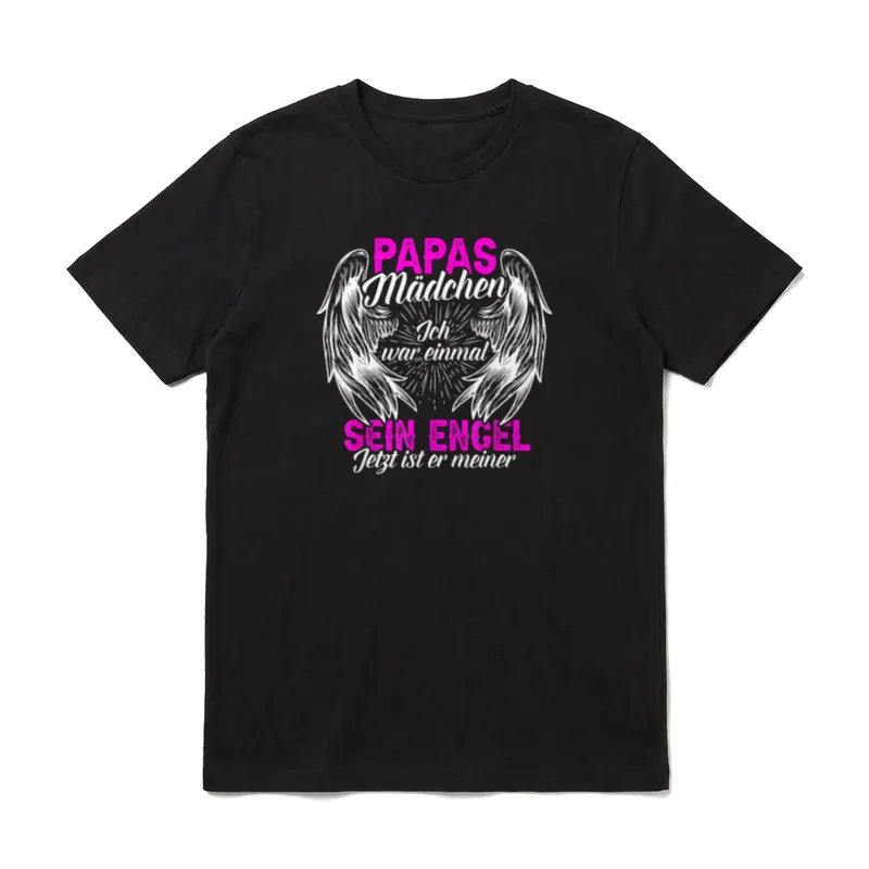 Papas Mädchen ich war Papa Sprüche & Geschenke T-Shirt – Klassisches T-Shirt in Schwarz