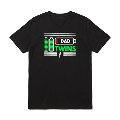 Twin Dad of Dad T-Shirt – Klassisches T-Shirt in Schwarz