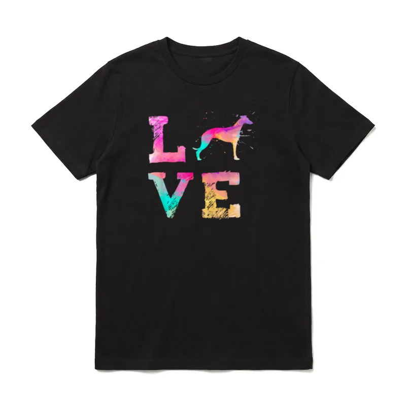 Bunte Whippet Hund Love-r T-Shirt – Klassisches T-Shirt in Schwarz